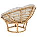 Poltrona Rattan Naturale E Cuscino Beige Chiaro Salvo - Foto miniatura 5