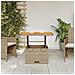 Tavolo Da Giardino Beige 80x80x71cm Polyrattan E Legno Acacia - Foto miniatura 2
