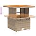 Tavolo Da Giardino Beige 80x80x71cm Polyrattan E Legno Acacia - Foto miniatura 3