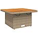 Tavolo Da Giardino Beige 80x80x71cm Polyrattan E Legno Acacia - Foto miniatura 6