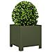 Fioriere Da Giardino 2 Pz Verde Oliva 30x30x30 Cm In Acciaio - Foto miniatura 5