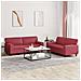 Set Di Divani 2 Pz Rosso Vino In Similpelle - Foto miniatura 1