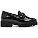 Black Patent Elegant Closed Loafers Mocassino Sintetico E Tessile Scarpe Donna Nero Eu 39, 5-24710-43 018 - Foto miniatura 2