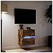 Mobile TV a Parete con Luci LED Rovere Fumo 41x31x45 cm - Foto miniatura 4