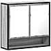 Mobile Specchio Da Bagno Grigio Sonoma 65x20x60 Cm Multistrato - Foto miniatura 2