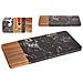 Dam  Tagliere In Legno E Marmo Nero 30cm 15x30x1,3 Cm. Colore Nero - Foto miniatura 2