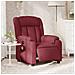 Poltrona Massaggiante Reclinabile Elettrica Rosso Vino Tessuto - Foto miniatura 2
