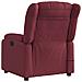 Poltrona Massaggiante Reclinabile Elettrica Rosso Vino Tessuto - Foto miniatura 5
