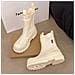 Stivali Da Pioggia Impermeabili Da Donna In Stile Britannico Compatibili Con Abbigliamento Casual, Con Tomaia In Pvc E Design Elastico Per Un Comfort Superiore White 41 - Foto miniatura 3