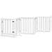 Cancello Cani Porta Pieghevole Bianco 9 Pannelli 450 cm Pioppo - Foto miniatura 3