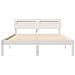 Struttura del letto Bianco 120 x 190 cm Legno di pino massello - Foto miniatura 5