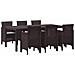 Set da Pranzo per Giardino 7 pcs Marrone Rattan Polt - Foto miniatura 1
