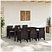 Set da Pranzo per Giardino 7 pcs Marrone Rattan Polt - Foto miniatura 3