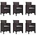 Set da Pranzo per Giardino 7 pcs Marrone Rattan Polt - Foto miniatura 5