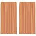 Tende in Voile con Tasche per Aste 2 pz Terracotta - Foto miniatura 1