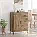 Credenza con cassetto Rovere artigianale 69,5 x 34 x 90 cm - Foto miniatura 2