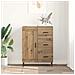 Credenza con cassetto Rovere artigianale 69,5 x 34 x 90 cm - Foto miniatura 4