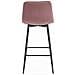 Set di 3 sgabelli da bar Valora KODA in velluto rosa scuro con gambe in acciaio nero - Foto miniatura 5