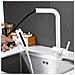 Rubinetto per lavello da cucina, Blackswan, tipo M376, modello bianco, con doccia mobile a 4 vie, misura 41 cm - Foto miniatura 3