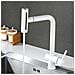 Rubinetto per lavello da cucina, Blackswan, tipo M376, modello bianco, con doccia mobile a 4 vie, misura 41 cm - Foto miniatura 4