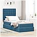 Letto con contenitore e materasso Blu Scuro 90 x 200 cm Velluto - Foto miniatura 2