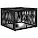 Set Divano da Giardino 5 pcs Nero polyrattan - Foto miniatura 5