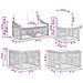 Set Divano da Giardino 5 pcs Nero polyrattan - Foto miniatura 9