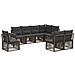 Set Divano da Giardino 8 pcs Grigio e Grigio Scuro polyrattan - Foto miniatura 1