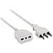 46124 Prolunga 5 Mt Spina E Presa Bivalente 10/16a, Bianco - Sezione Cavo 3g1 Mm² - Foto miniatura 1