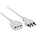 46124 Prolunga 5 Mt Spina E Presa Bivalente 10/16a, Bianco - Sezione Cavo 3g1 Mm² - Foto miniatura 4
