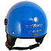 Casco Jet Demi Scooter Moto Omologato Ece 22 Visiera Antigraffio Blu M - Foto miniatura 3