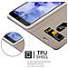 Custodia Compatibile Con Htc U Play In Grigio Nero - Coperchio Protettiva Con Chiusura Magnetica, Funzione Stand E Tasca Per Le Carte - Foto miniatura 4