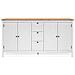 Mobile Credenza 4 Ante 3 Cassetti Bianco Con Top Rovere 180x40xh. 90 Cm - Foto miniatura 1