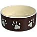 Feeder Ceramica, Footprints, Marrone / Crema 20 Cm - Foto miniatura 1