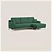 Danish Divano Angolare Reversibile Impermeabile T02 Verde - Foto miniatura 2