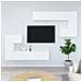 Mobile Porta Tv A Parete Bianco In Legno Multistrato - Foto miniatura 1