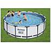 Steel Pro 56438 piscina fuori terra Piscina con bordi Piscina rotonda 16015 L Blu - Foto miniatura 6
