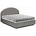 Letto Matrimoniale Cora, Letto Contenitore Con Rivestimento In Tessuto, 100% Made In Italy, Apertura Frontale, Con Materasso Cm 160x190 Incluso, Grigio - Foto miniatura 1