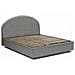 Letto Matrimoniale Cora, Letto Contenitore Con Rivestimento In Tessuto, 100% Made In Italy, Apertura Frontale, Con Materasso Cm 160x190 Incluso, Grigio - Foto miniatura 2