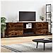 Mobile Porta Tv Rovere Fumo 150x30x50 Cm In Legno Multistrato - Foto miniatura 1