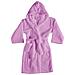 Accappatoio Con Cappuccio In Morbida Spugna Mod. Sophie Tinta Unita Vari Colori S Lilla - Foto miniatura 1