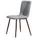 Set 4 Sedie Per Sala Da Pranzo Grigio Con Gambe Effetto Legno Seduta Ergonomica - Foto miniatura 2