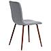 Set 4 Sedie Per Sala Da Pranzo Grigio Con Gambe Effetto Legno Seduta Ergonomica - Foto miniatura 4