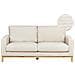 Divano 2 Posti Siggard Velluto A Coste Beige Chiaro - Foto miniatura 4