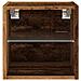Mobili TV a Parete con Luci LED 2pz Legno Antico 30x28,5x30 cm - Foto miniatura 3