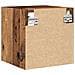 Mobili TV a Parete con Luci LED 2pz Legno Antico 30x28,5x30 cm - Foto miniatura 10