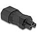Adattatore di alimentazione IEC 60320 - da C14 a C5, maschio / femmina, 2,5 A, diritto - Foto miniatura 2