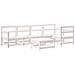 Set Salotto Da Giardino 6 Pz Bianco In Legno Massello Di Pino - Foto miniatura 2