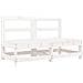 Set Salotto Da Giardino 6 Pz Bianco In Legno Massello Di Pino - Foto miniatura 3