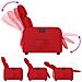 Poltrona Reclinabile Elettrica Rossa In Similpelle - Foto miniatura 6